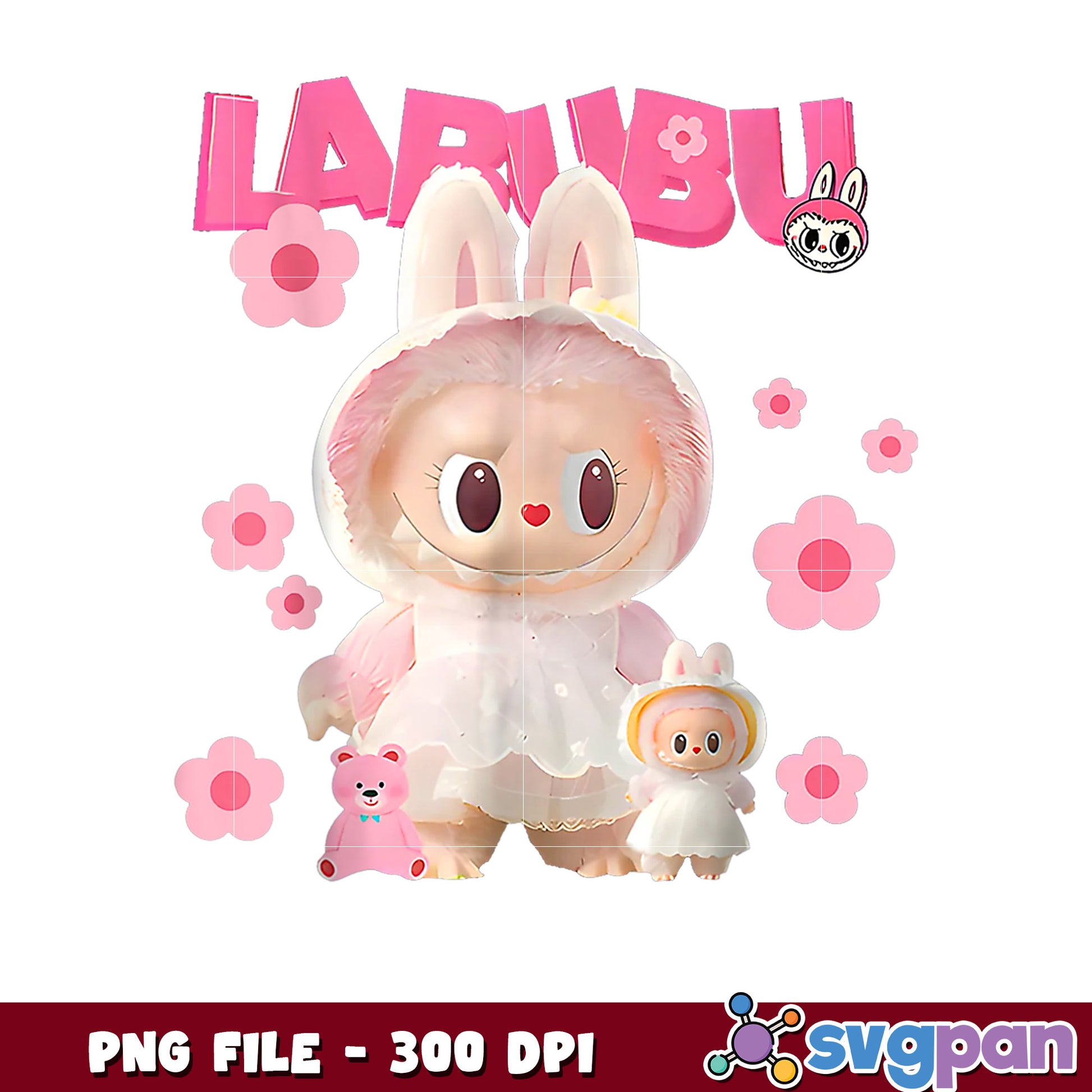 Cute Larribu Bunny PNG 300 DPI Download
