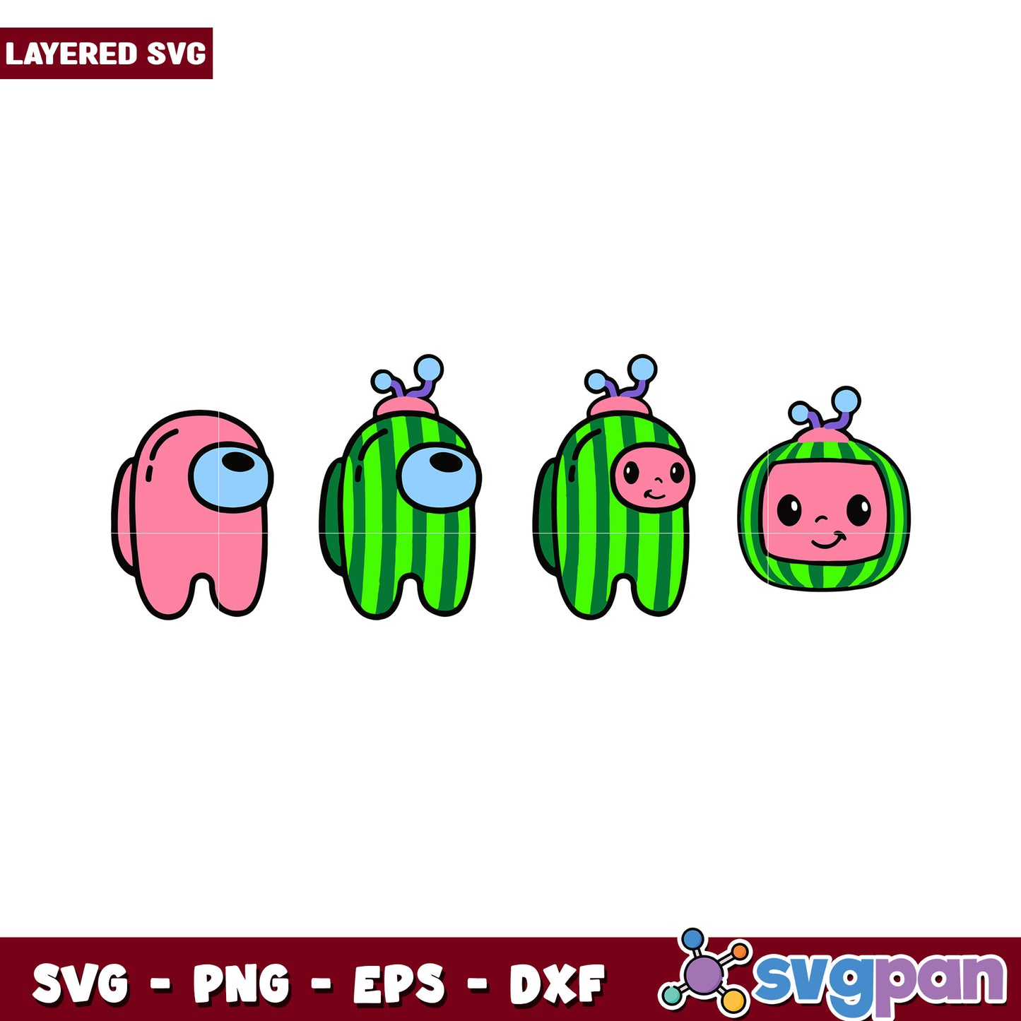 Cute Layered SVG Characters for Creative Projects, Fun and Colorful Designs