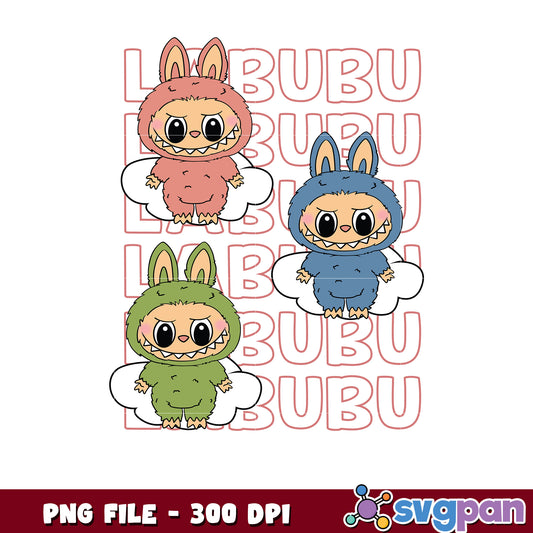 Cute Monster Bunny PNG Sublimation Design 300 DPI
