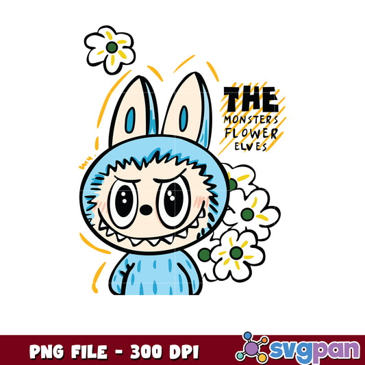 Cute Monster Flower Elf PNG 300 DPI