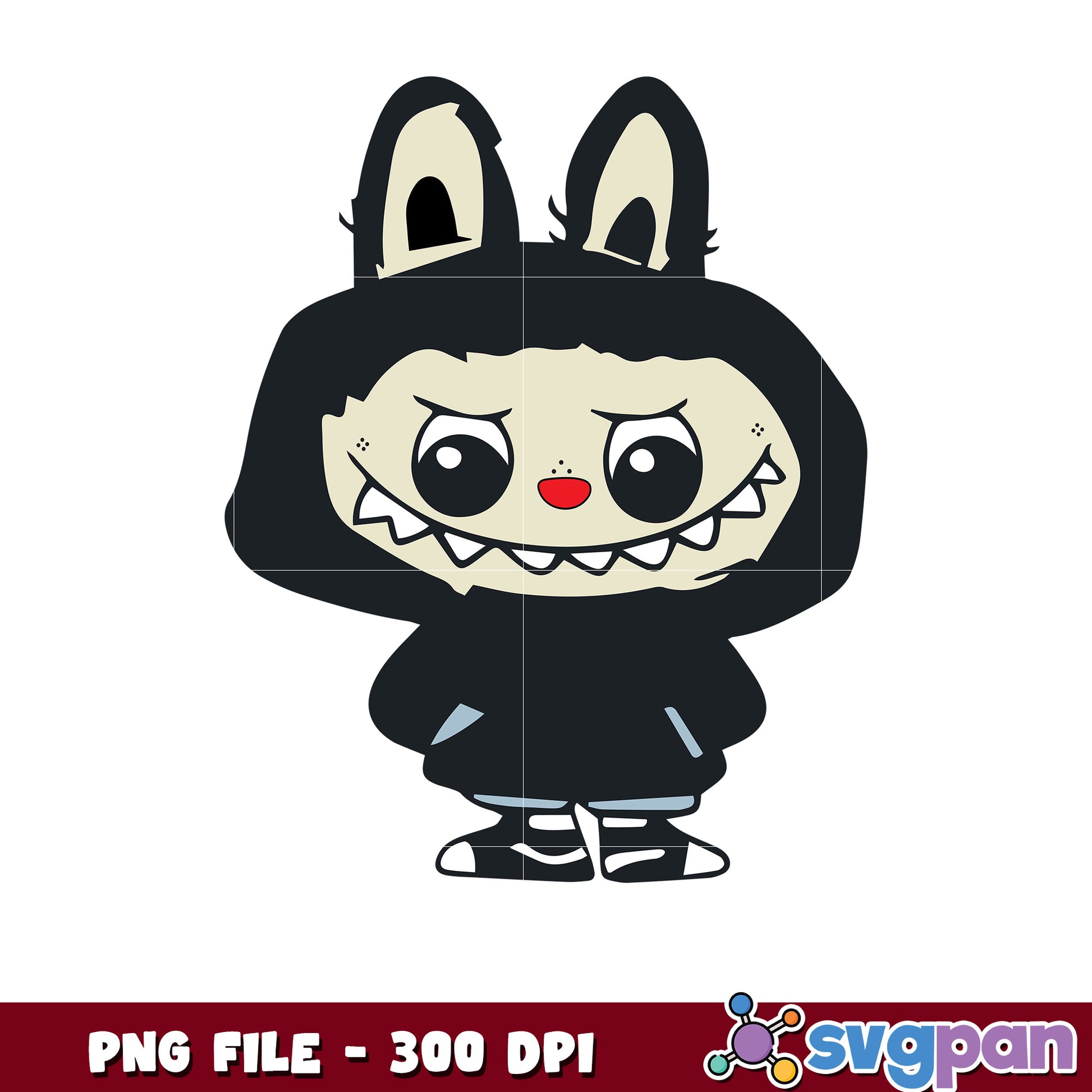 Cute Monster Hoodie PNG - 300 DPI