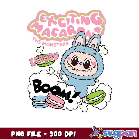 Cute Monster Macaron PNG 300 DPI Download