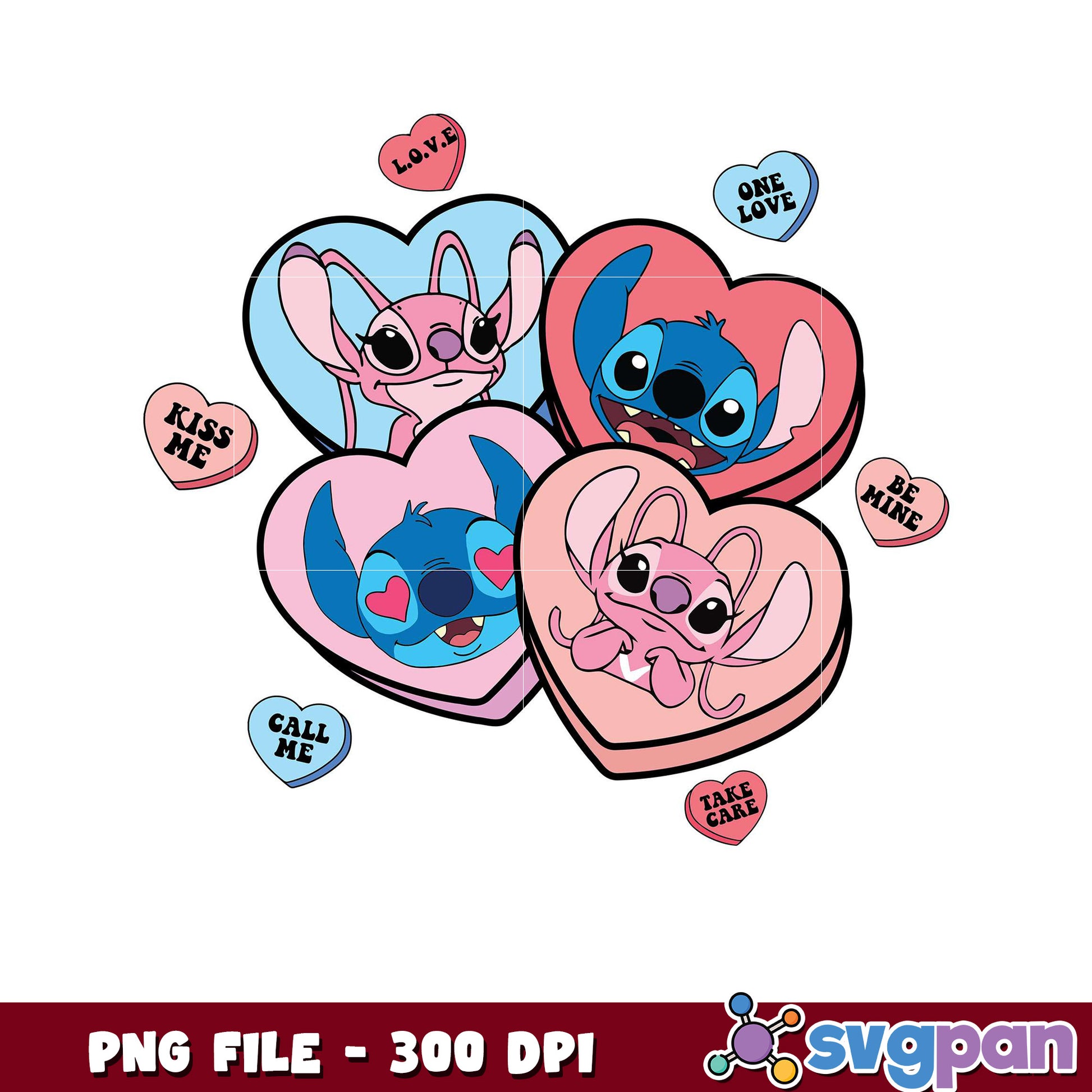 Cute Stitch HeartPNG, Perfect for Valentine’s Day Gifts