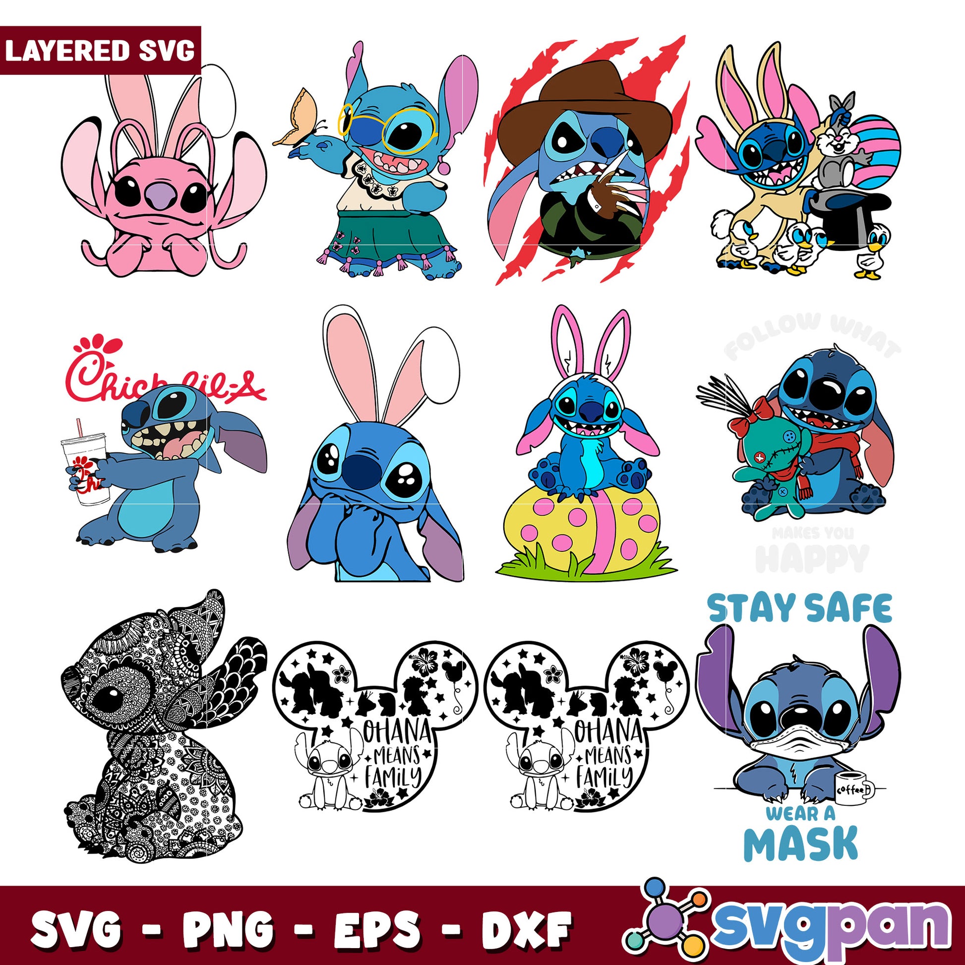 Cute Stitch SVG Bundle for Creative Projects