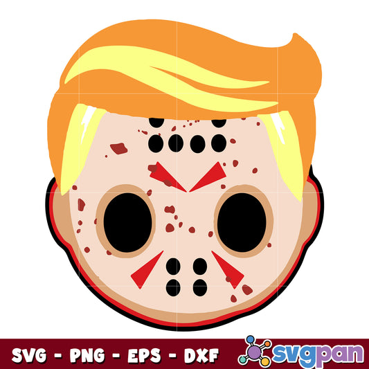 Cute Trump In Horror Mask svg