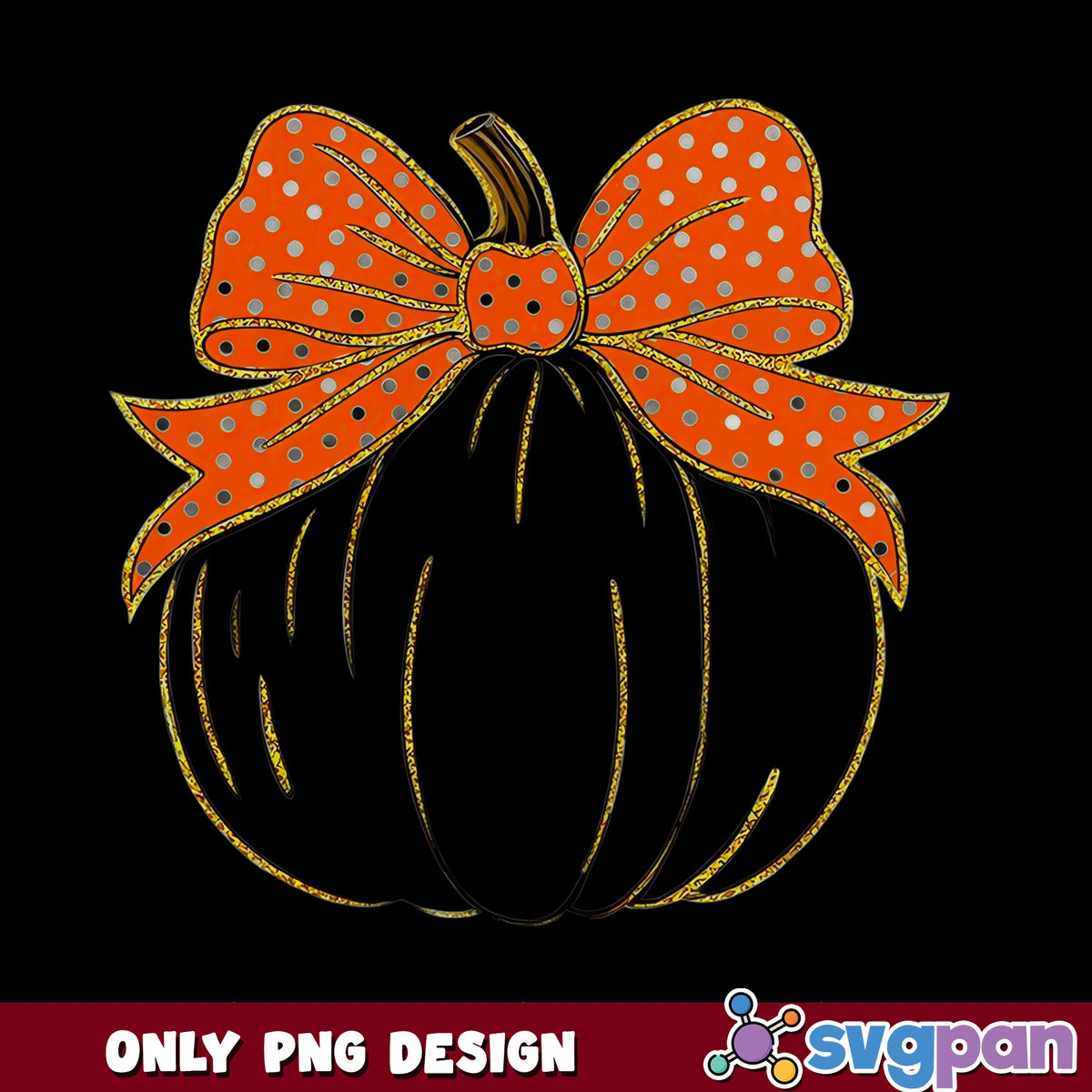 Cute Pumpkin Bow Tie PNG, Halloween Fall Design, Autumn PNG