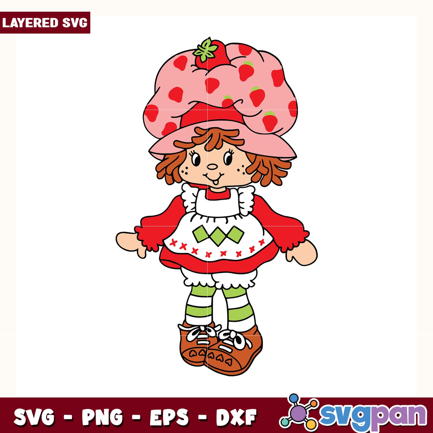 Cute and lovely strawberry shortcake svg, strawberry shortcake svg, sweety girl svg