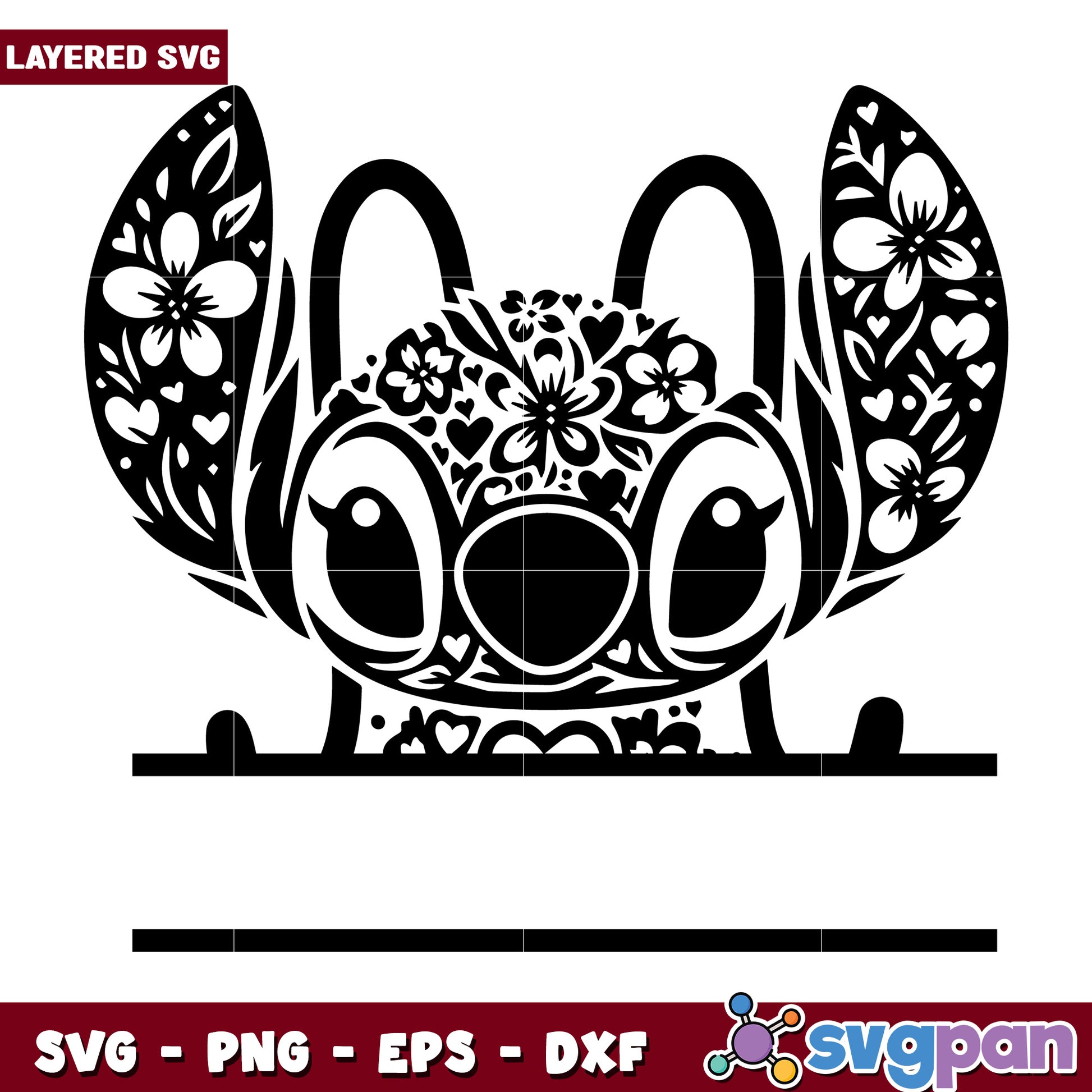 Cute angel design svg, cute stitch toys svg, lilo and stitch svg