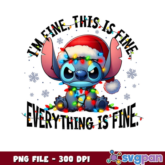 Cute christmas stitch png, christmas png, cartoon characters​ ​png