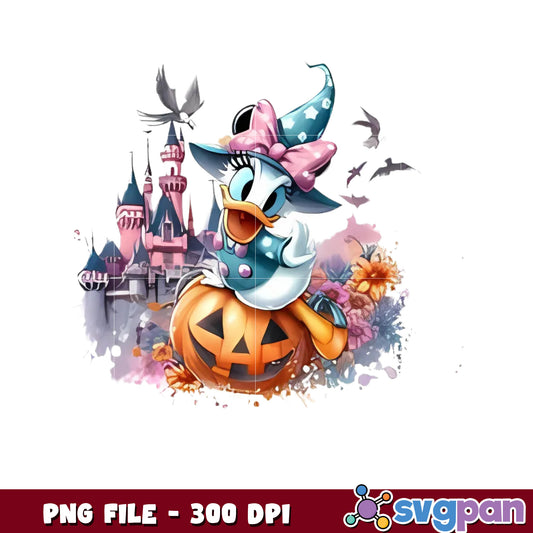 Cute daisy png, disney halloween png, halloween time png