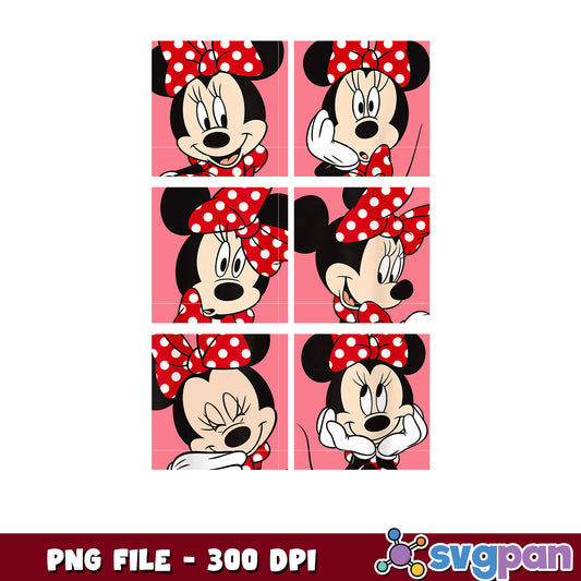 Cute emotions of minnie png, disney characters png, disney cartoon png