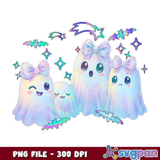 Cute family ghost png, halloween costumes​ png, spirit halloween​ png