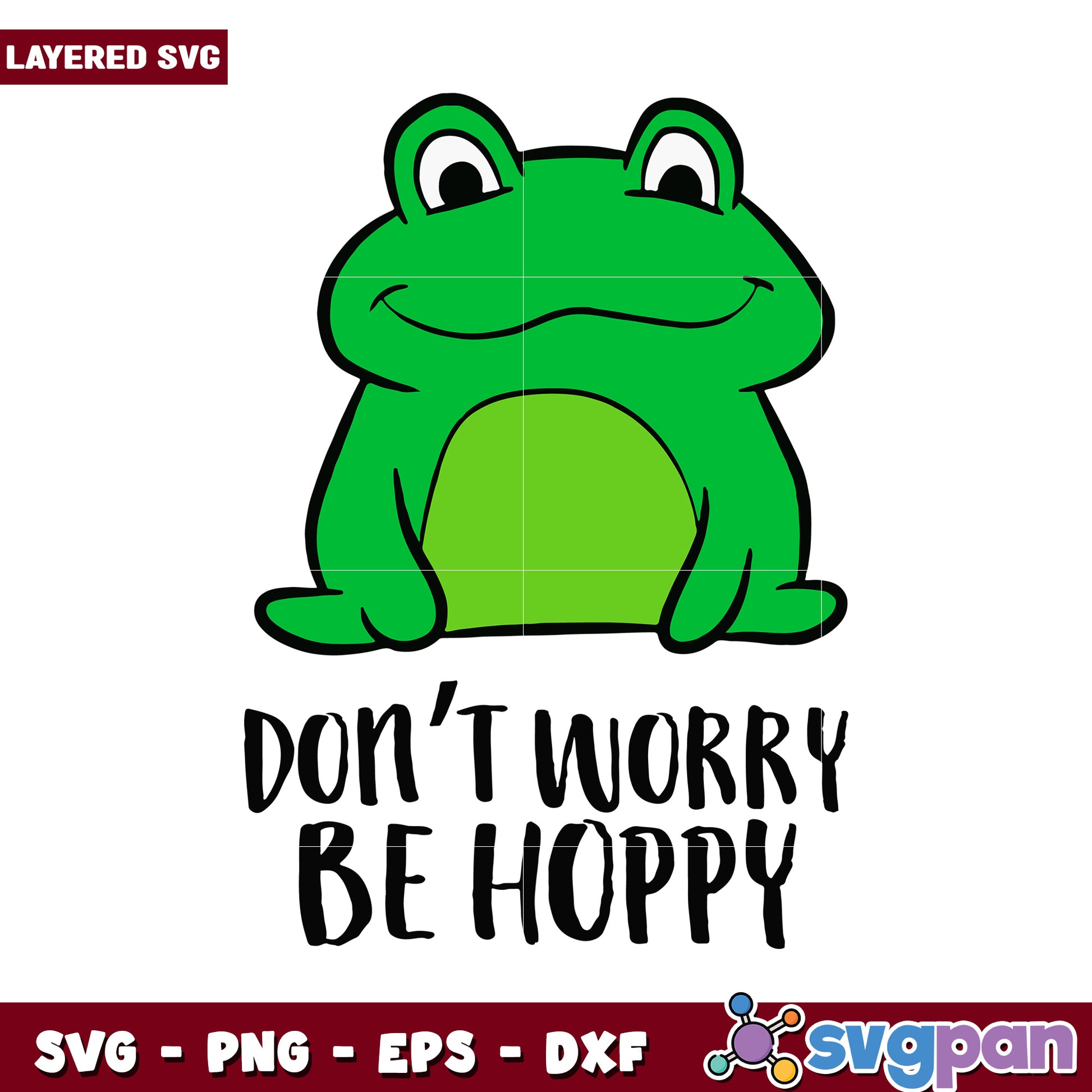 Cute frog SVG design, perfect for crafts and DIY projects