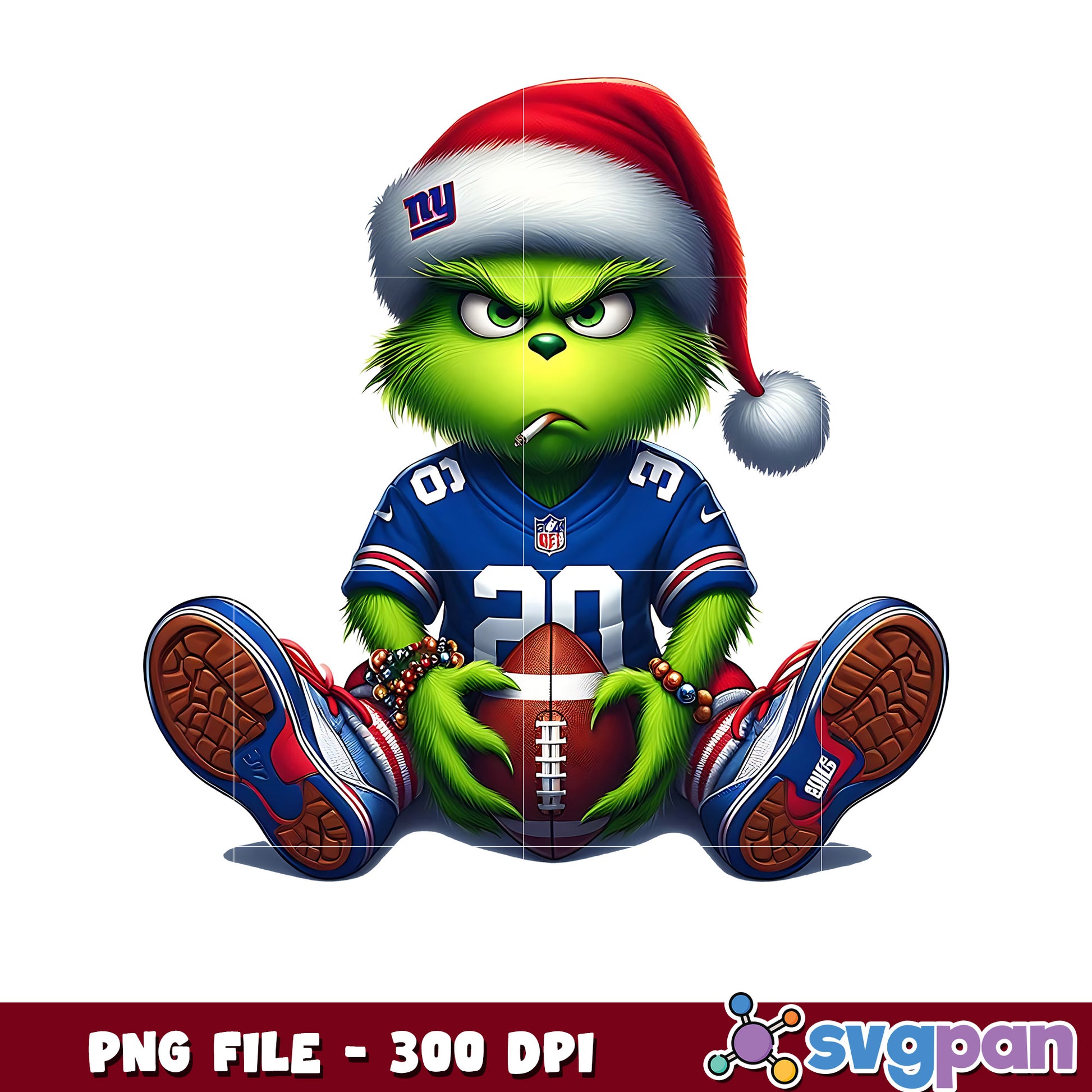 Cute funny grinch png, nfl mvp png, grinch giants png