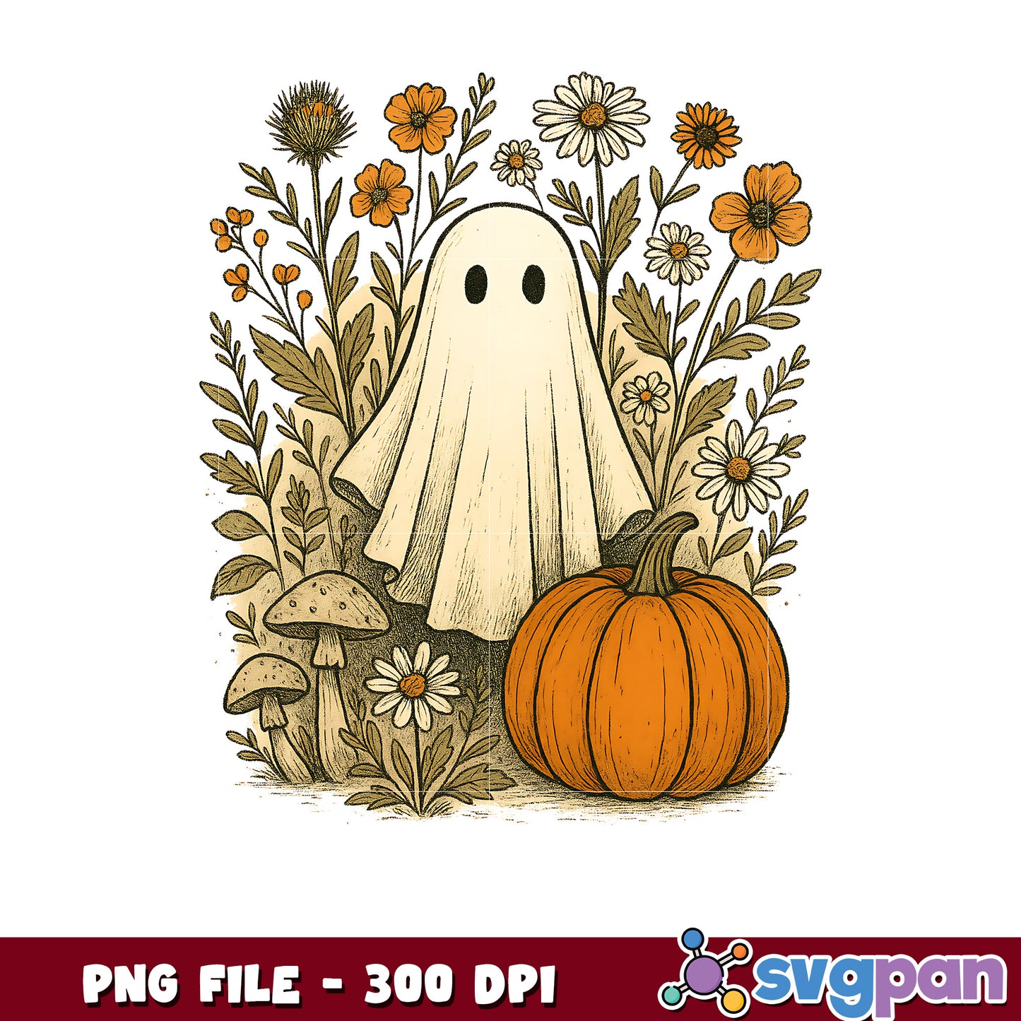 Cute ghost design for halloween png, halloween ghost png, trick or treat png