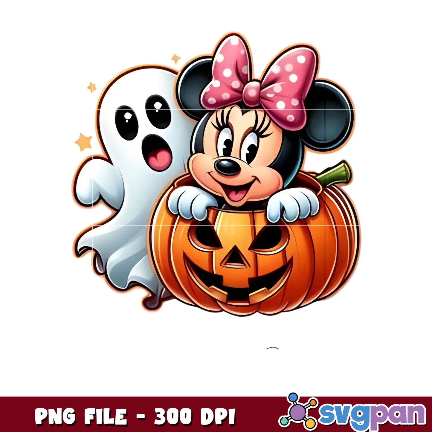 Cute ghoul and minnie png, disney halloween png, halloween time png
