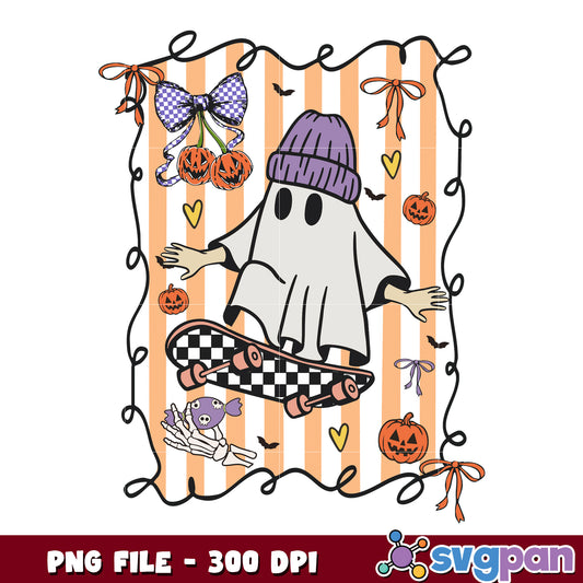 Cute ghoul skating png, happy halloween​​ png, halloween​ toys png