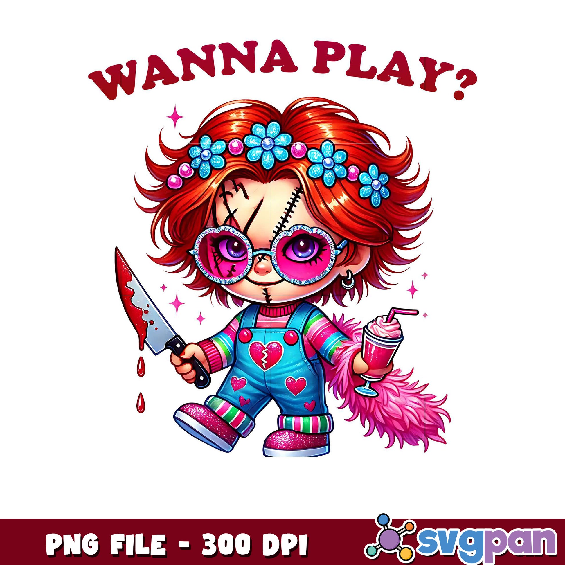 Cute horror character illustration, perfect for Halloween decor