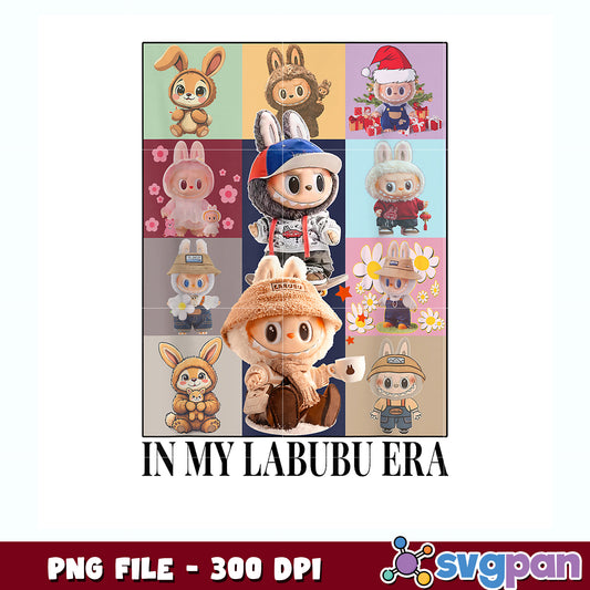Cute in my labubu era png, labubu lover png, funny saying png