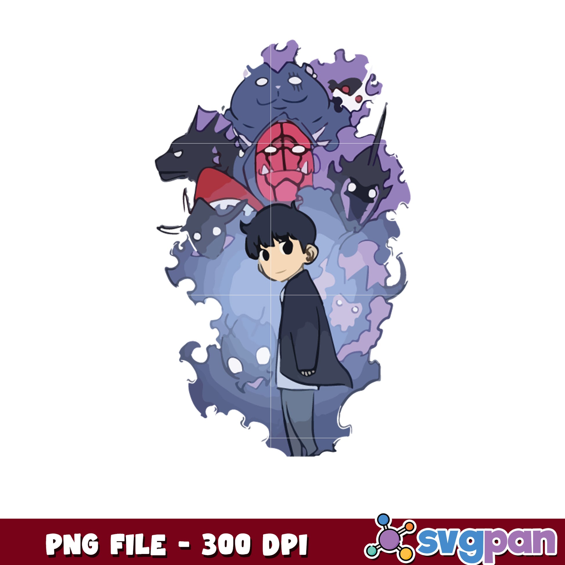 Cute jinwoo's minions png, shadow monarch​​ png, solo leveling anime png