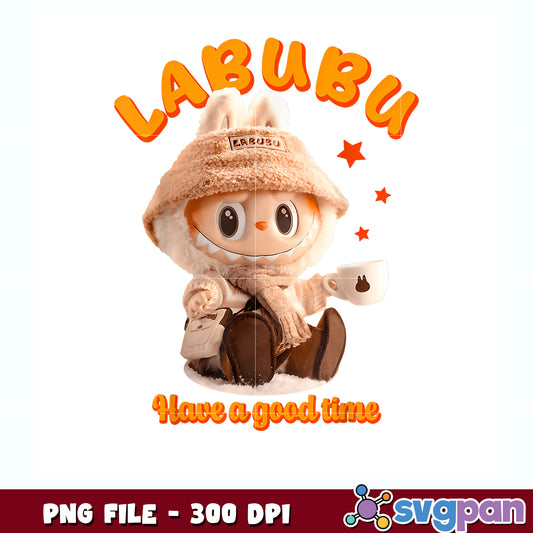 Cute labubu classic pose funny t-shirt png, cute labubu png, funny labubu png