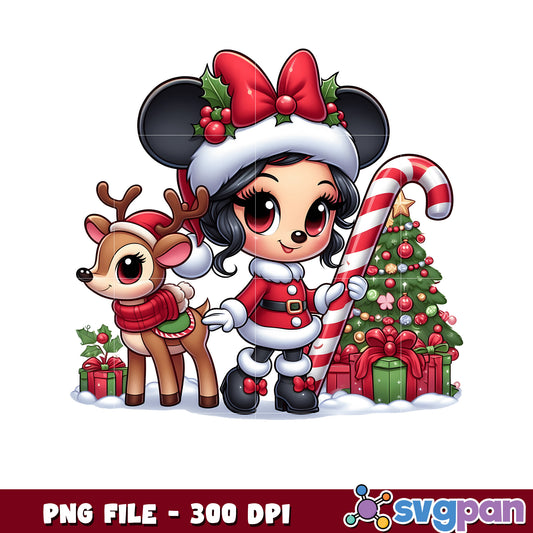Cute mouse disney png, last christmas png, spirit christmas ​png