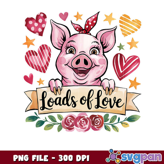 Cute pig illustration, perfect for love themed decor