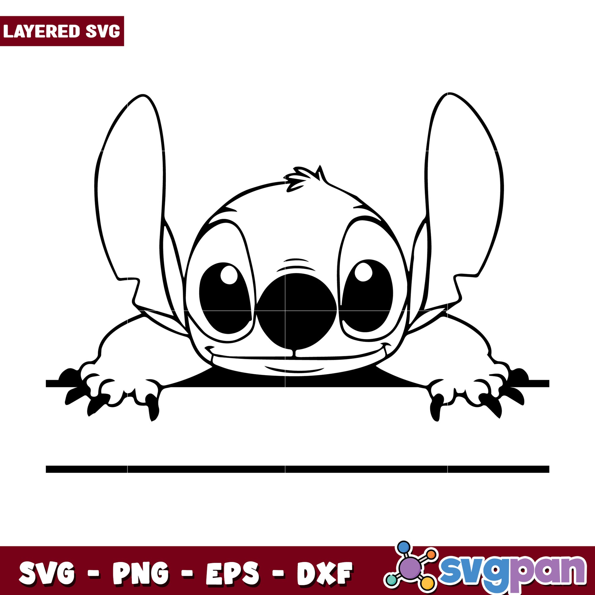 Cute stitch lying svg, lilo and stitch toys svg, lilo and stitch movie svg