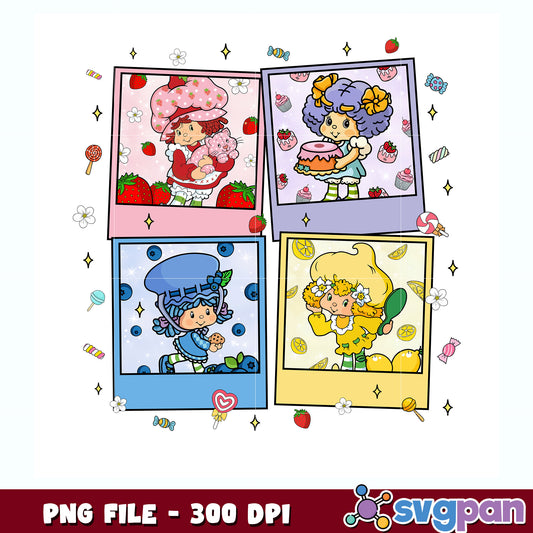 Cute strawberry shortcake png, strawberry shortcake characters png