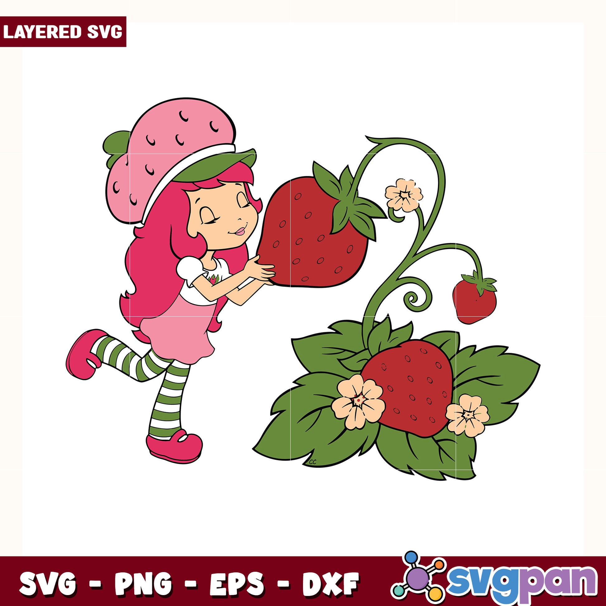 Cute strawberry shortcake svg, strawberry shortcake toys svg, sweety girl svg
