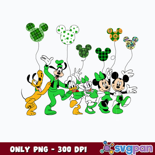 Mickey disney friends patrick's day png