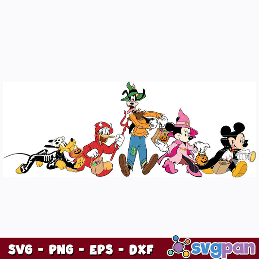 Mickey and Friends Halloween Svg