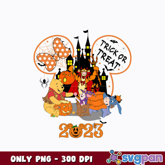 2023 Trick or Treat Winnie the Pooh Png 