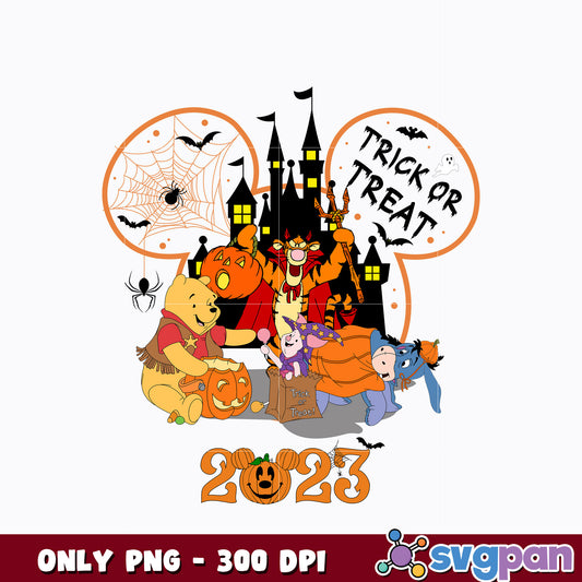 Minnie head 2023 Trick or Treat Winnie the Pooh Png 