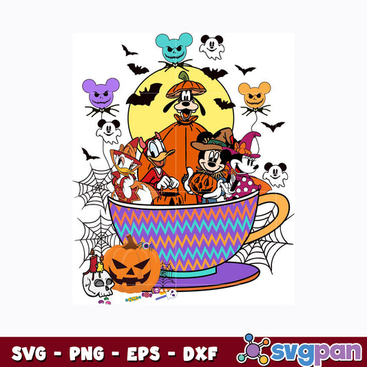 Mickey mouse friends halloween svg