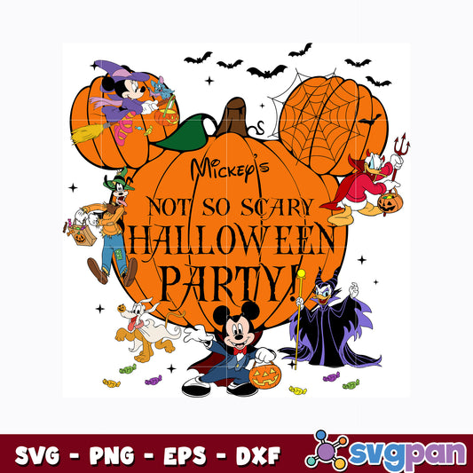 Mickey's Not So Scary Halloween Party svg