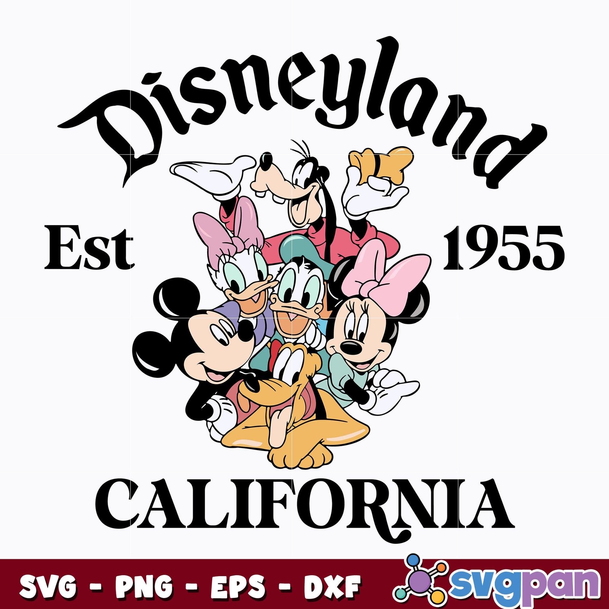 Disneyland Est 1955 California svg