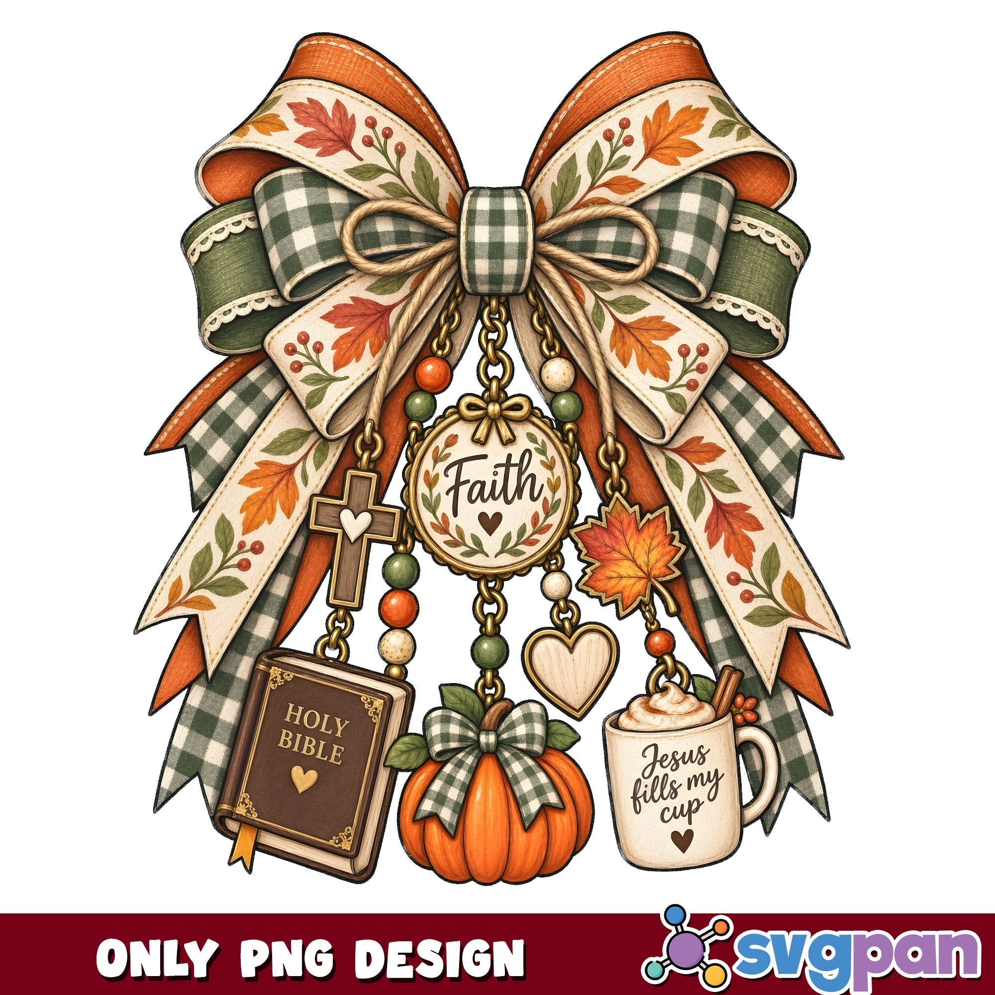 Faith Fall Coquette Bow Bible PNG, Christian Fall PNG – svgpan