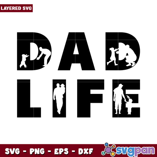 Dad Life SVG Design for Playful Moments, Perfect for Crafting Fun