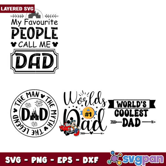 Dad SVG Bundle for Cool Fathers Day Gifts