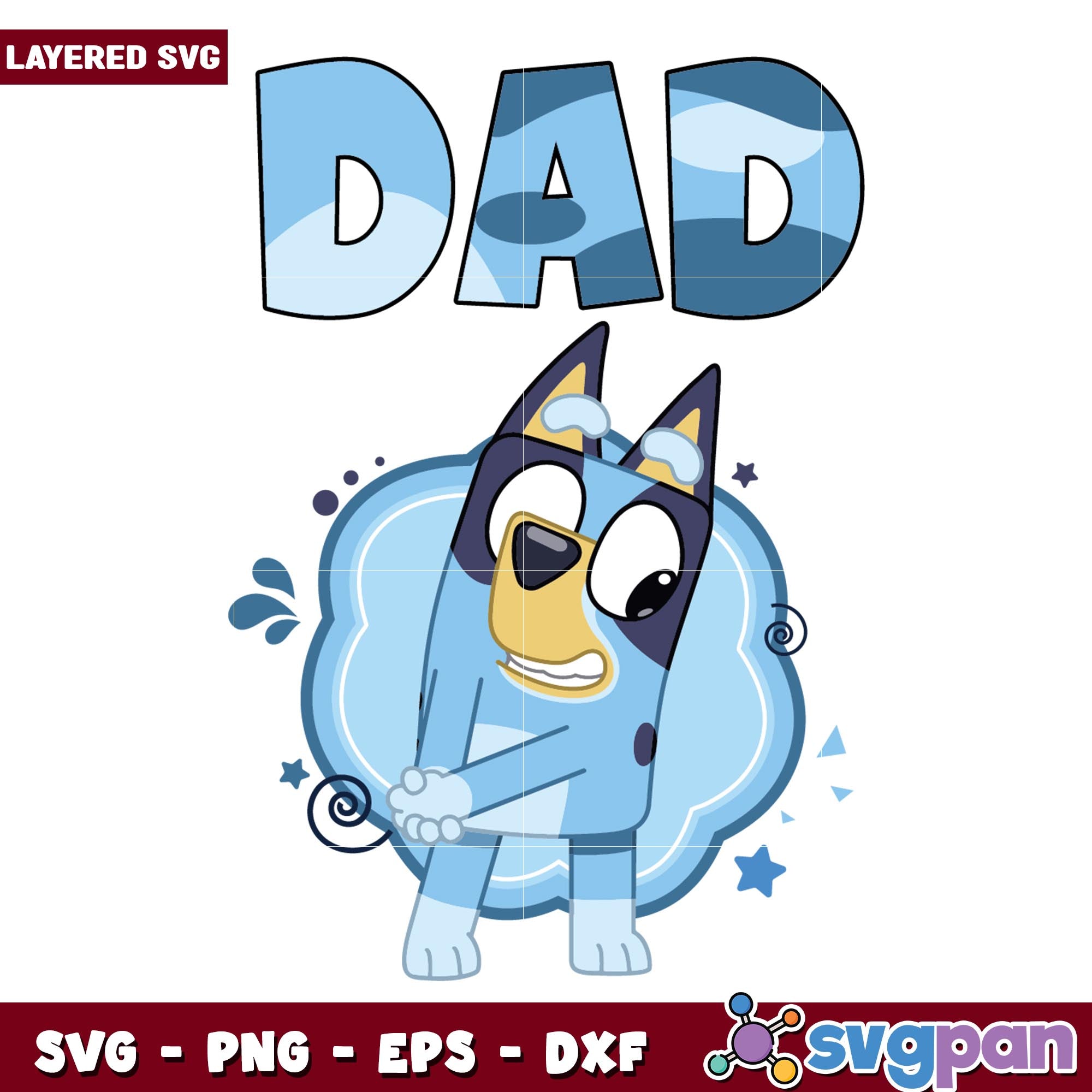 Dad bluey svg, Bluey characters svg, digitaldownload – svgpan