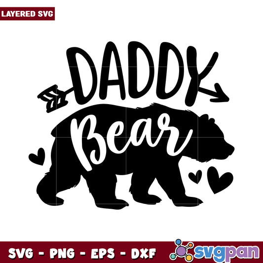 Daddy Bear Svg Design, perfect for father's day crafts and gifts