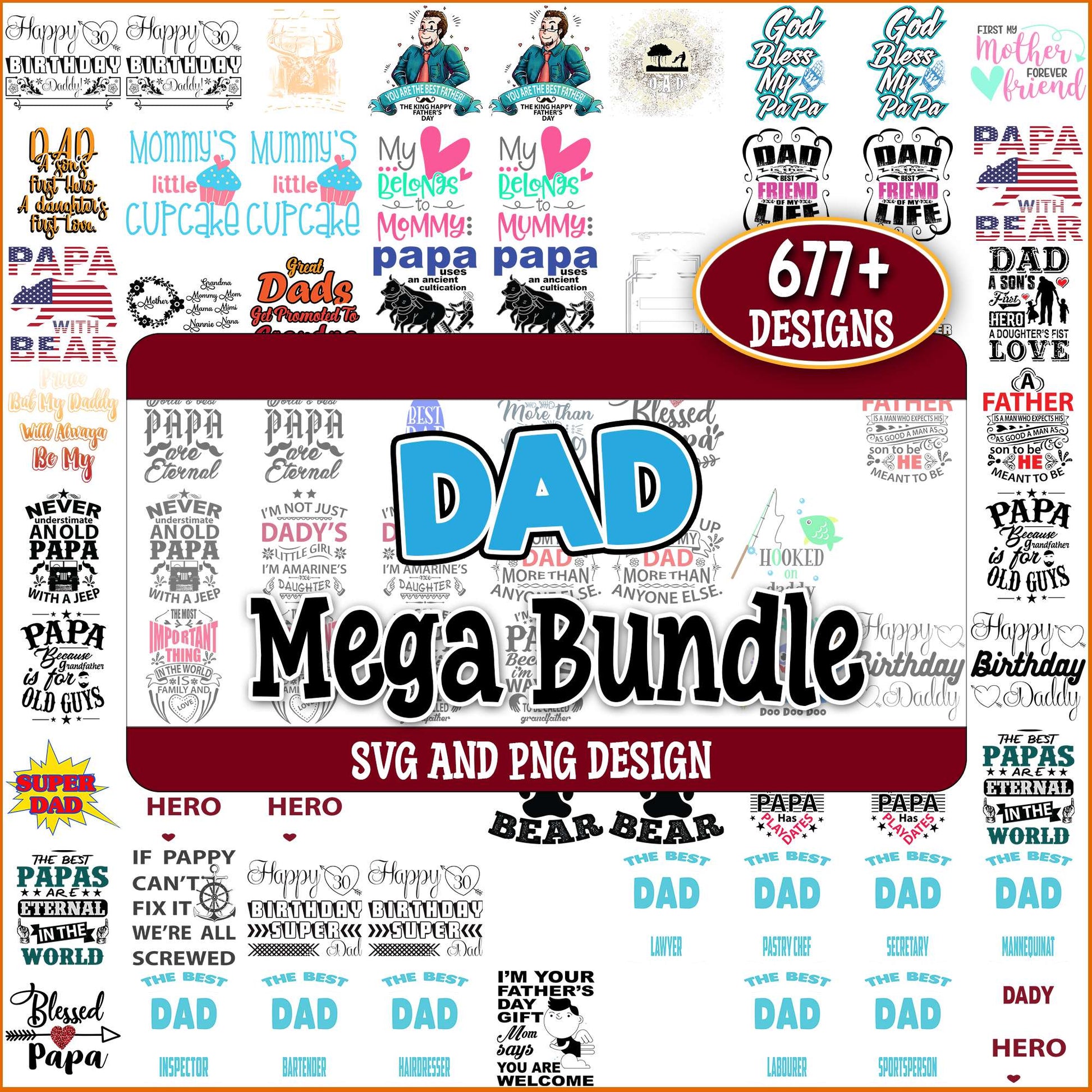 Dad enormous collections svg bundle