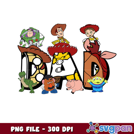 Dad toy story png, disney plus png, toy story characters png