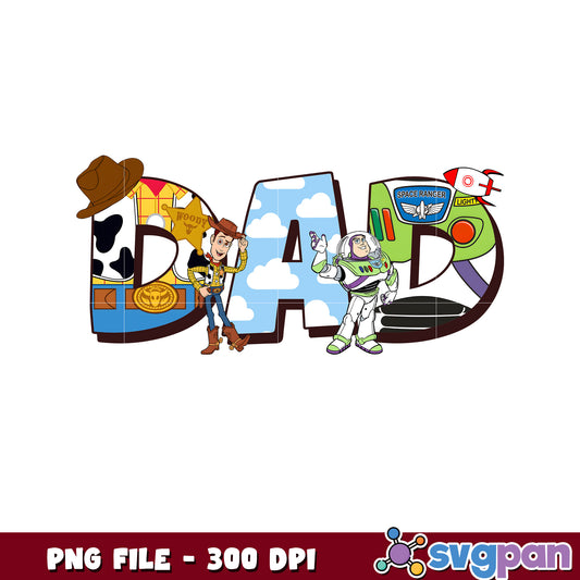 Dad toy story  png, disney plus png, toy story characters png