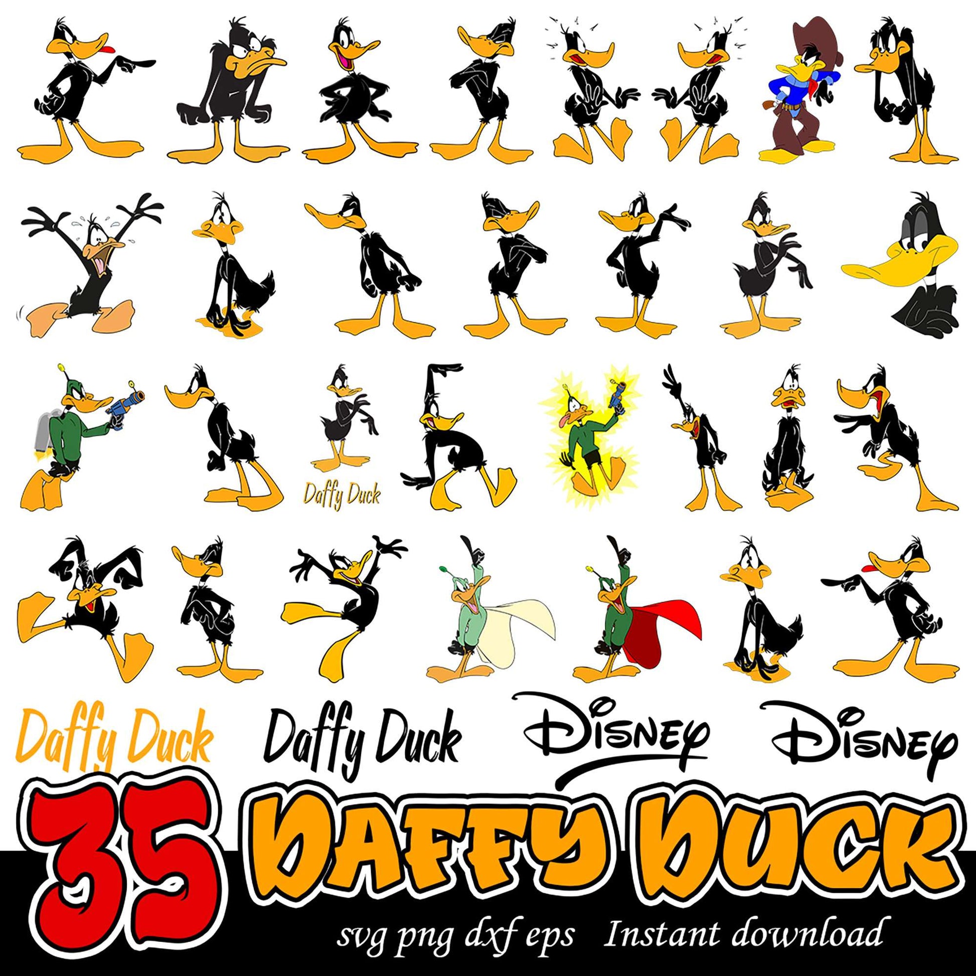 Daffy Duck SVG Bundle 35 Unique Designs for Creative Projects – svgpan