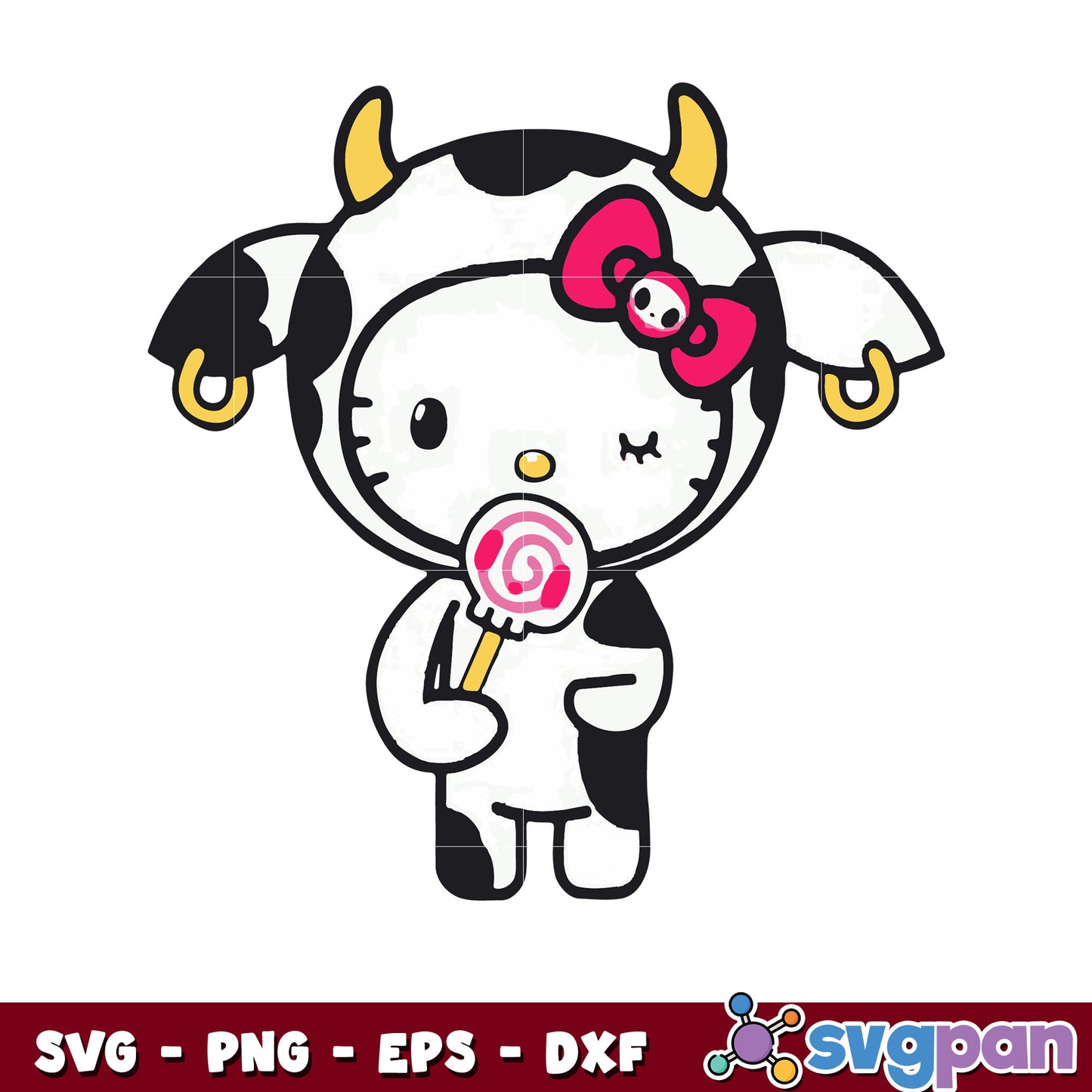 Dairy cows hello kitty svg, sanrio hello kitty svg, sanrio svg