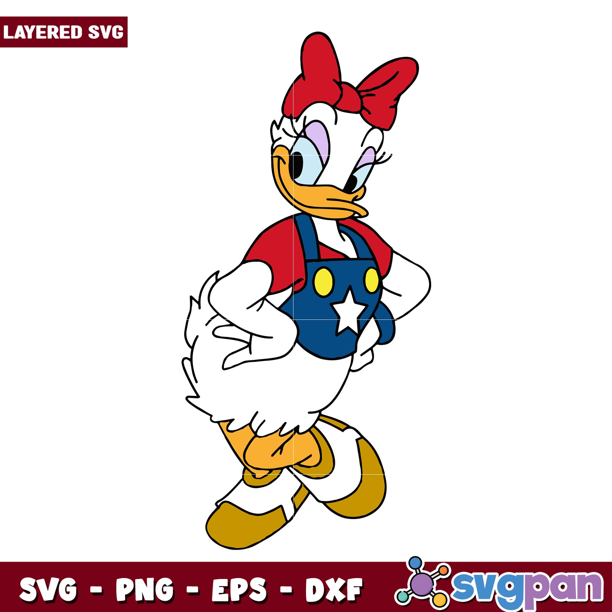 Daisy Duck SVG Cut File for Cricut