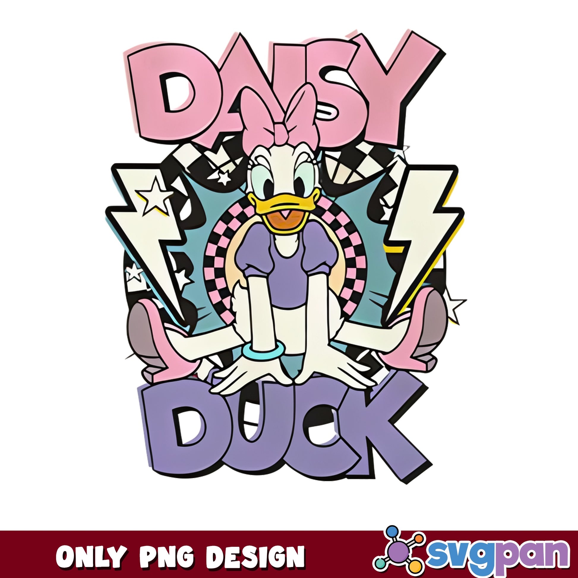 Daisy Duck Retro PNG, Disney Duck PNG, Mickey Friends PNG