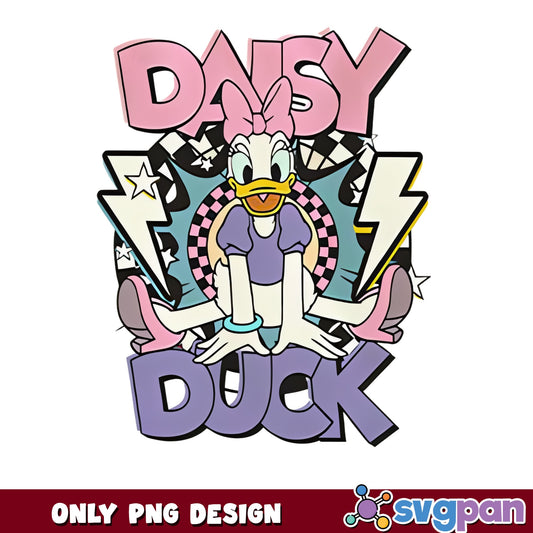 Daisy Duck Retro PNG, Disney Duck PNG, Mickey Friends PNG